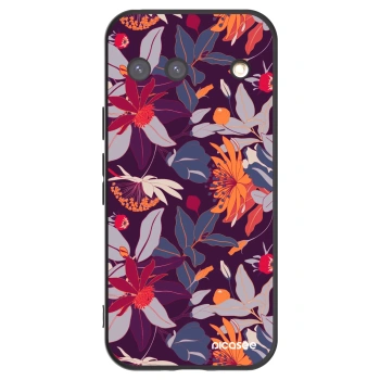 Picasee husă neagră din silicon pentru Google Pixel 9 - Purple Leaf