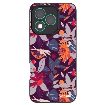 Picasee husă neagră din silicon pentru Honor 400 Lite 5G - Purple Leaf
