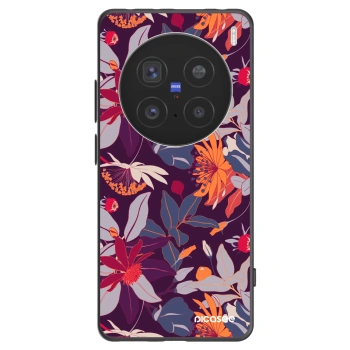 Picasee husă neagră din silicon pentru Vivo X200 Pro - Purple Leaf