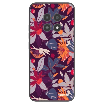 Picasee husă neagră din silicon pentru Realme 12X - Purple Leaf