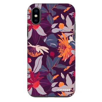 Husă pentru Apple iPhone X/XS - Purple Leaf