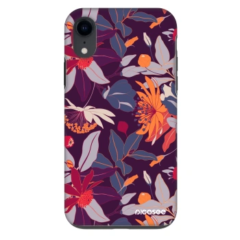 Husă pentru Apple iPhone XR - Purple Leaf