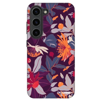 Picasee Fashion Case pentru Samsung Galaxy S23+ 5G - Purple Leaf