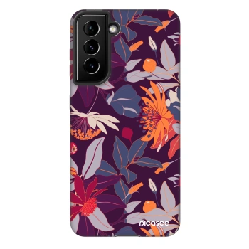 Husă pentru Samsung Galaxy S21 FE 5G - Purple Leaf