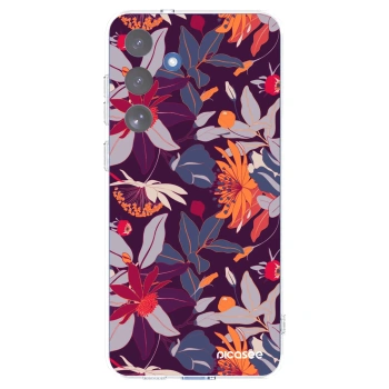 Picasee husă transparentă din silicon pentru Samsung Galaxy S25 FE 5G - Purple Leaf
