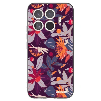 Picasee husă neagră din silicon pentru Xiaomi 15T Pro - Purple Leaf