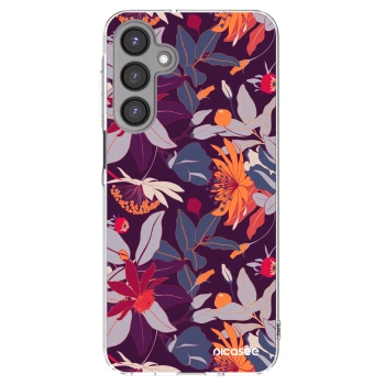 Picasee husă transparentă din silicon pentru Samsung Galaxy A16 4G - Purple Leaf