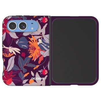 Husă pentru Apple iPhone Duo - Purple Leaf