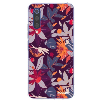 Picasee husă transparentă din silicon pentru Xiaomi Mi 9 SE - Purple Leaf