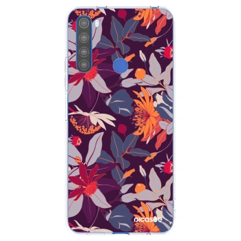 Picasee husă transparentă din silicon pentru Xiaomi Redmi Note 8T - Purple Leaf