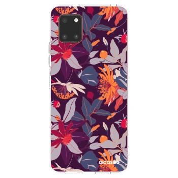 Picasee husă transparentă din silicon pentru Samsung Galaxy Note 10 Lite N770F - Purple Leaf