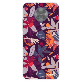Picasee husă transparentă din silicon pentru Xiaomi Poco F2 Pro - Purple Leaf