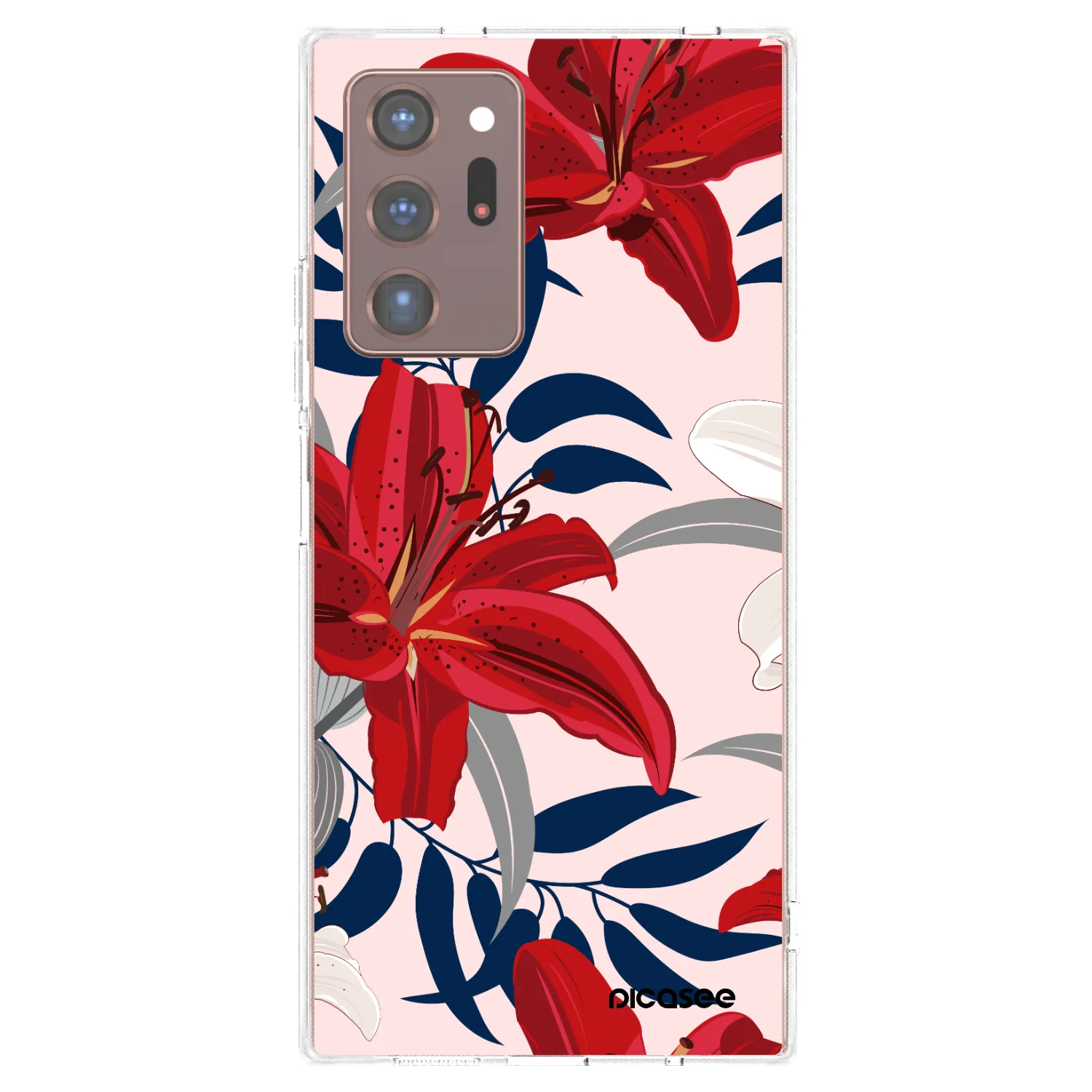 Picasee husă transparentă din silicon pentru Samsung Galaxy Note 20 Ultra - Red Lily