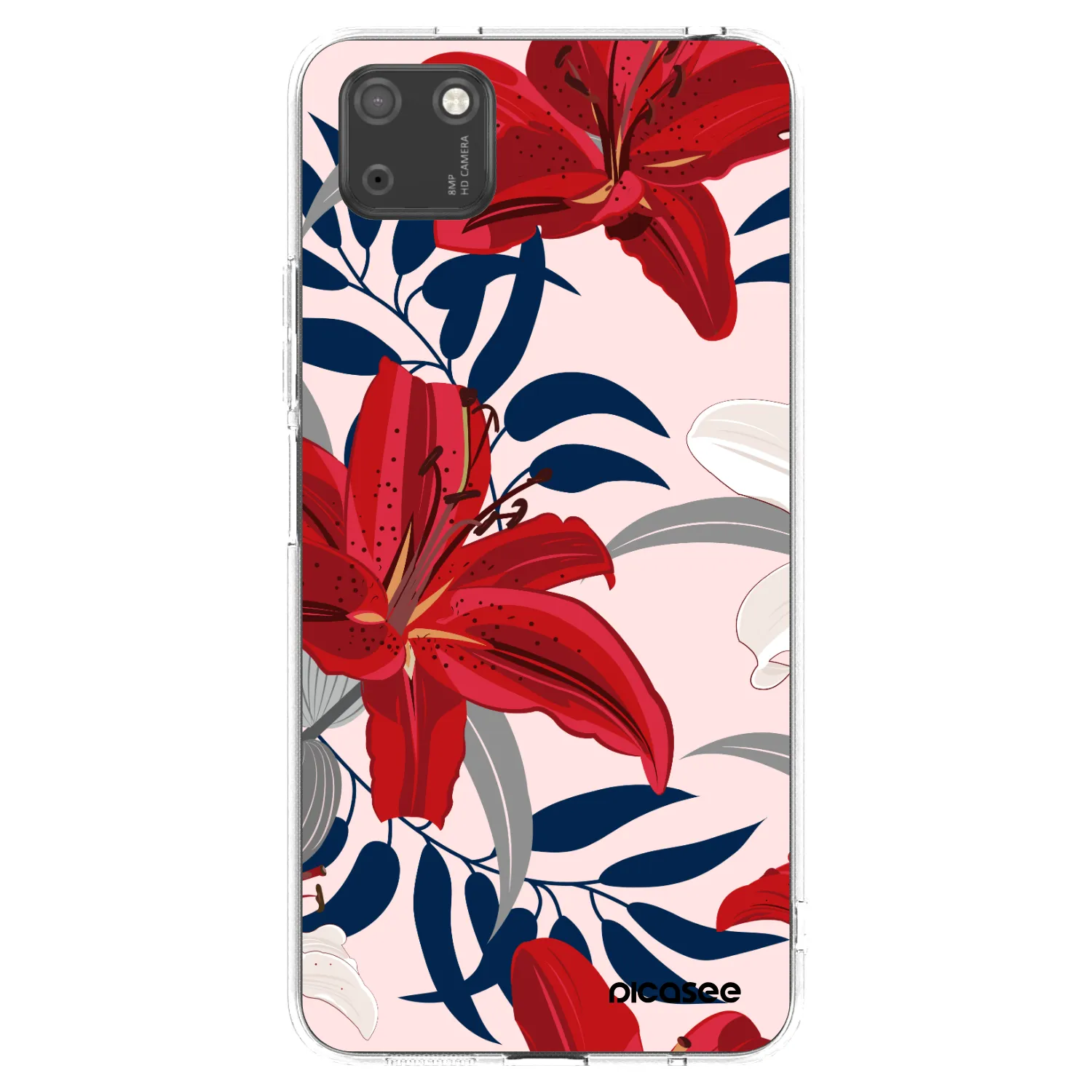 Picasee husă transparentă din silicon pentru Huawei Y5P - Red Lily