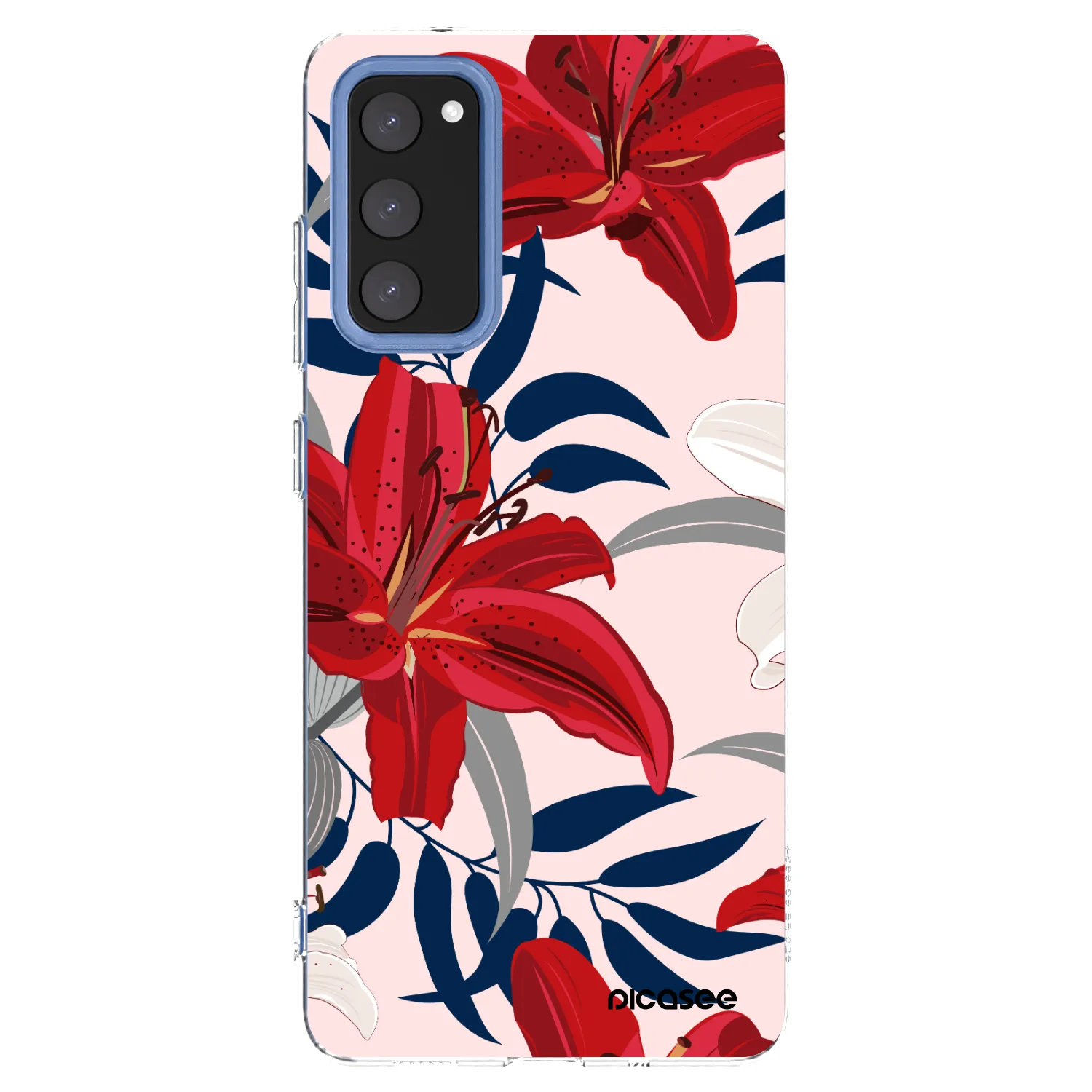 Picasee husă transparentă din silicon pentru Samsung Galaxy S20 FE - Red Lily