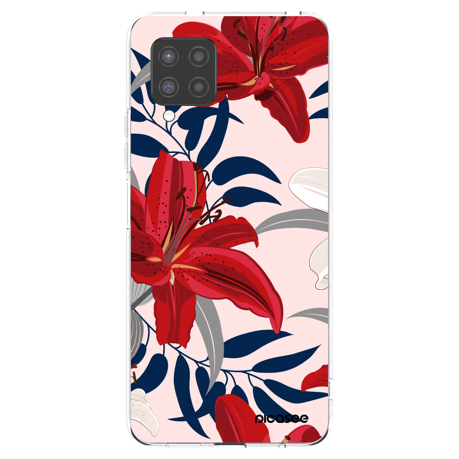 Picasee husă transparentă din silicon pentru Samsung Galaxy A42 A426B - Red Lily
