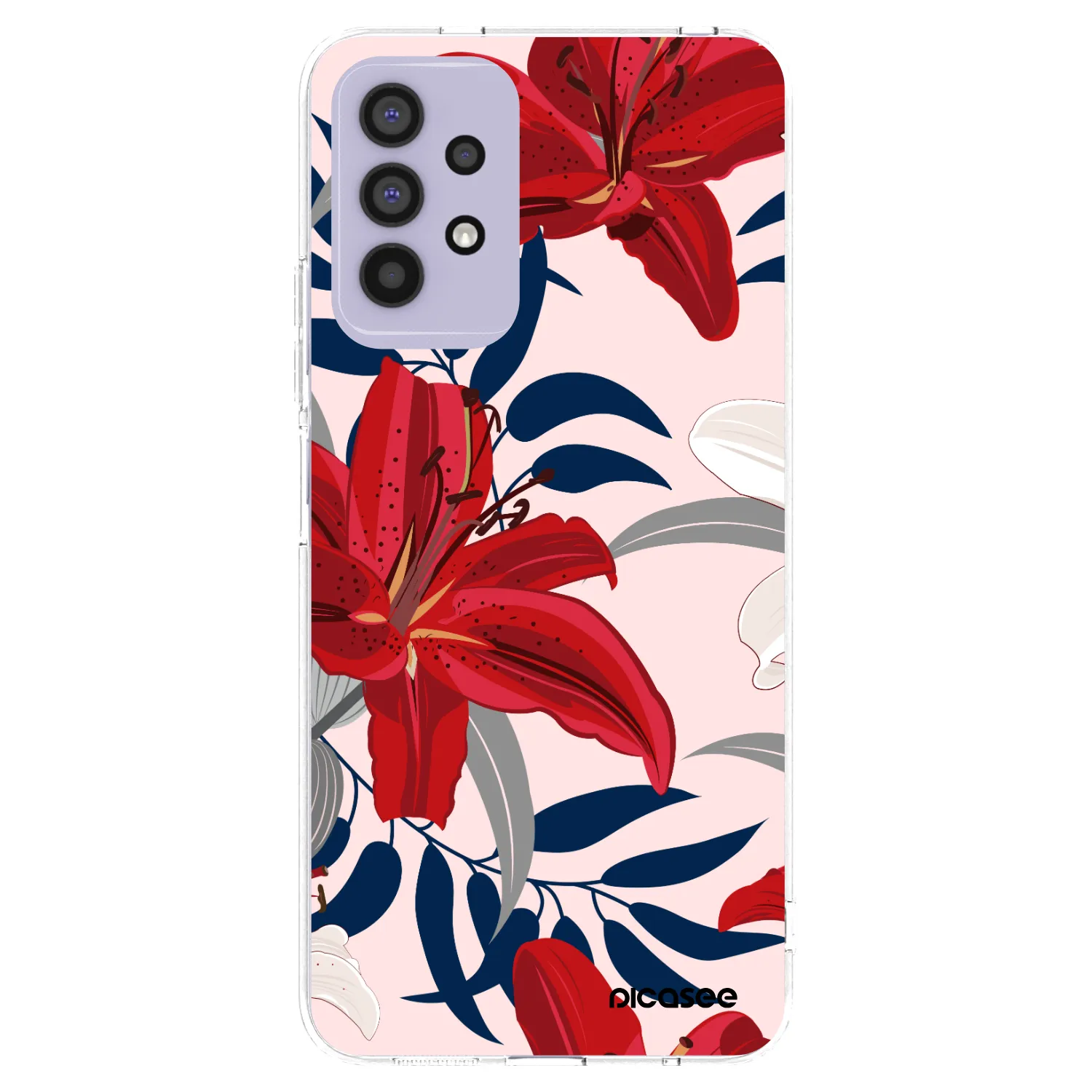 Picasee husă transparentă din silicon pentru Samsung Galaxy A32 4G SM-A325F - Red Lily