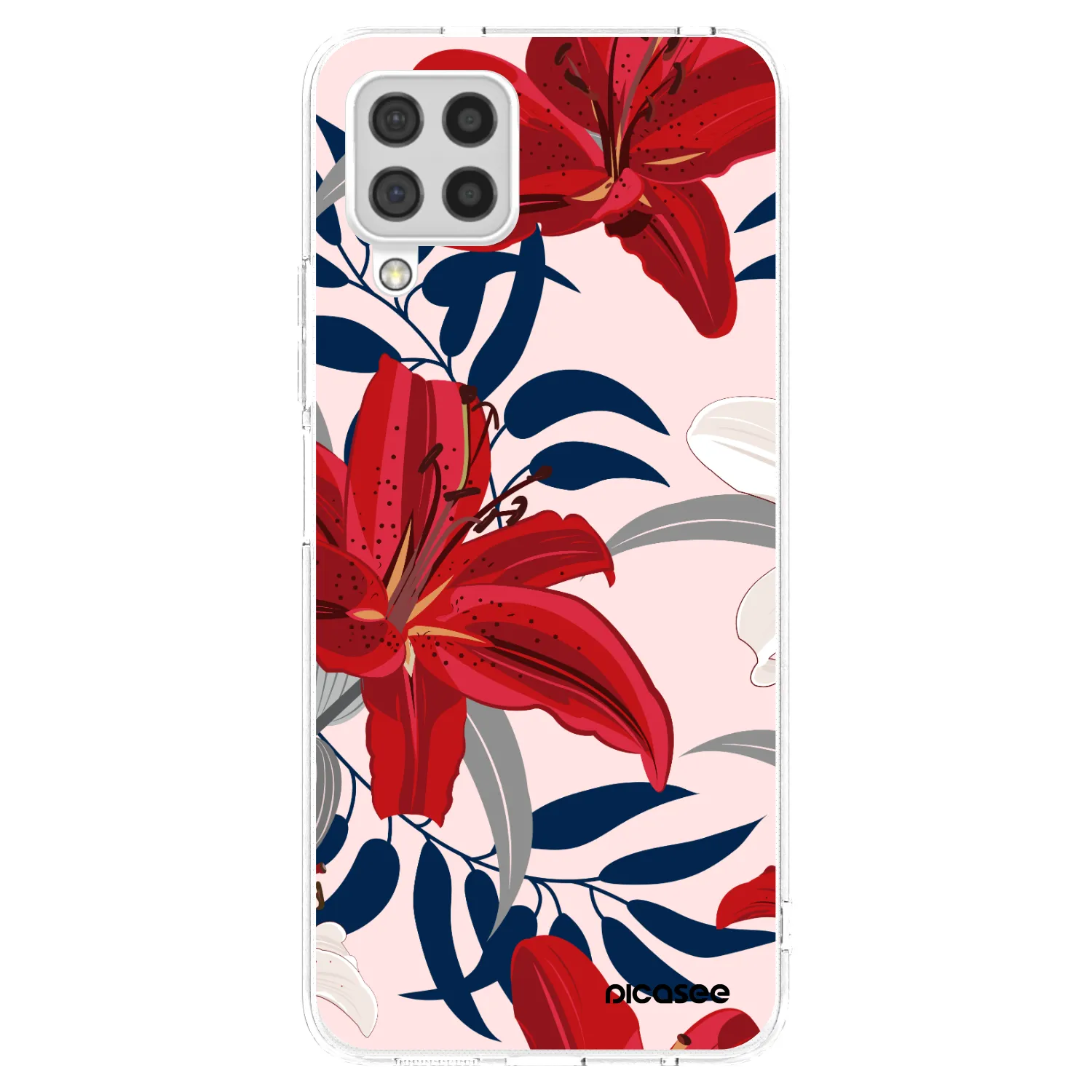 Picasee husă transparentă din silicon pentru Samsung Galaxy A22 A225F 4G - Red Lily