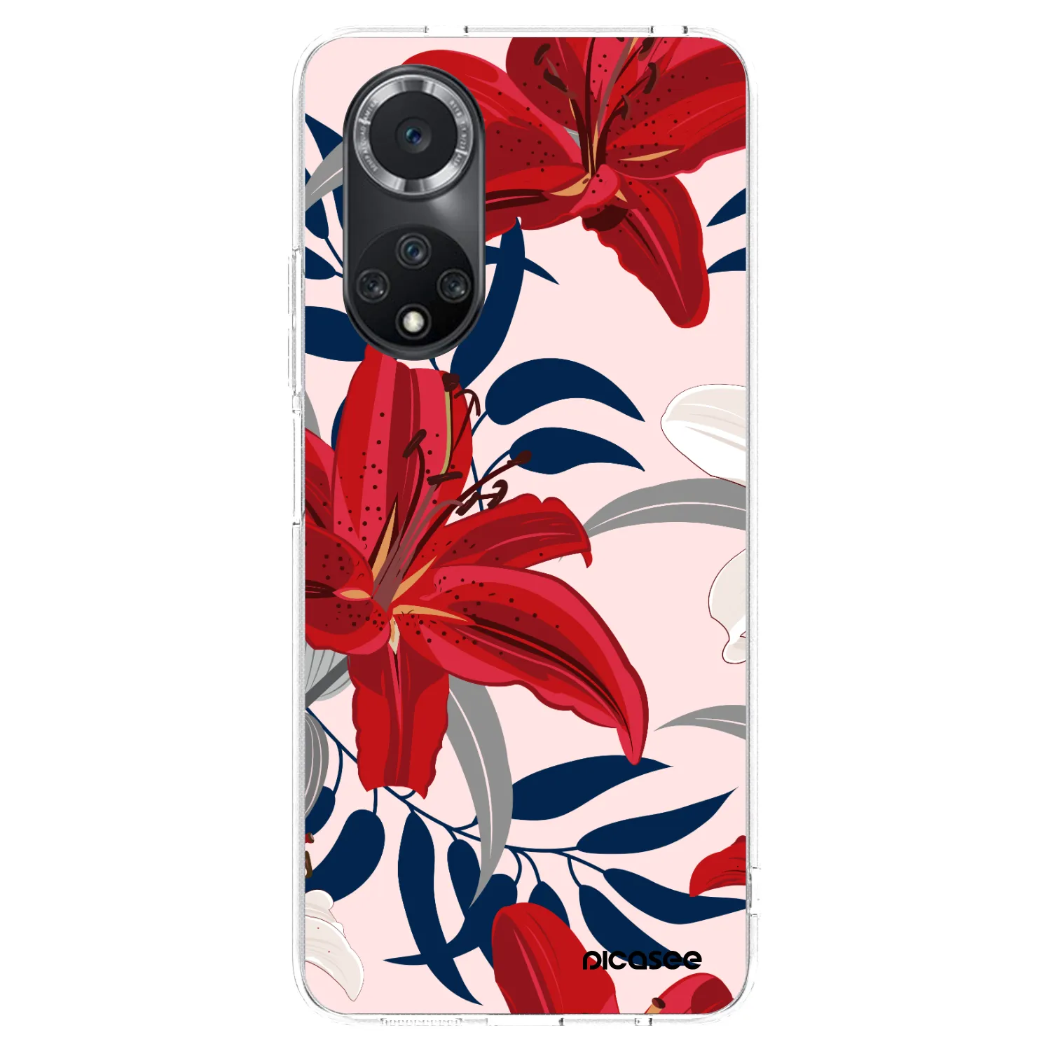 Picasee husă transparentă din silicon pentru Huawei Nova 9 SE - Red Lily