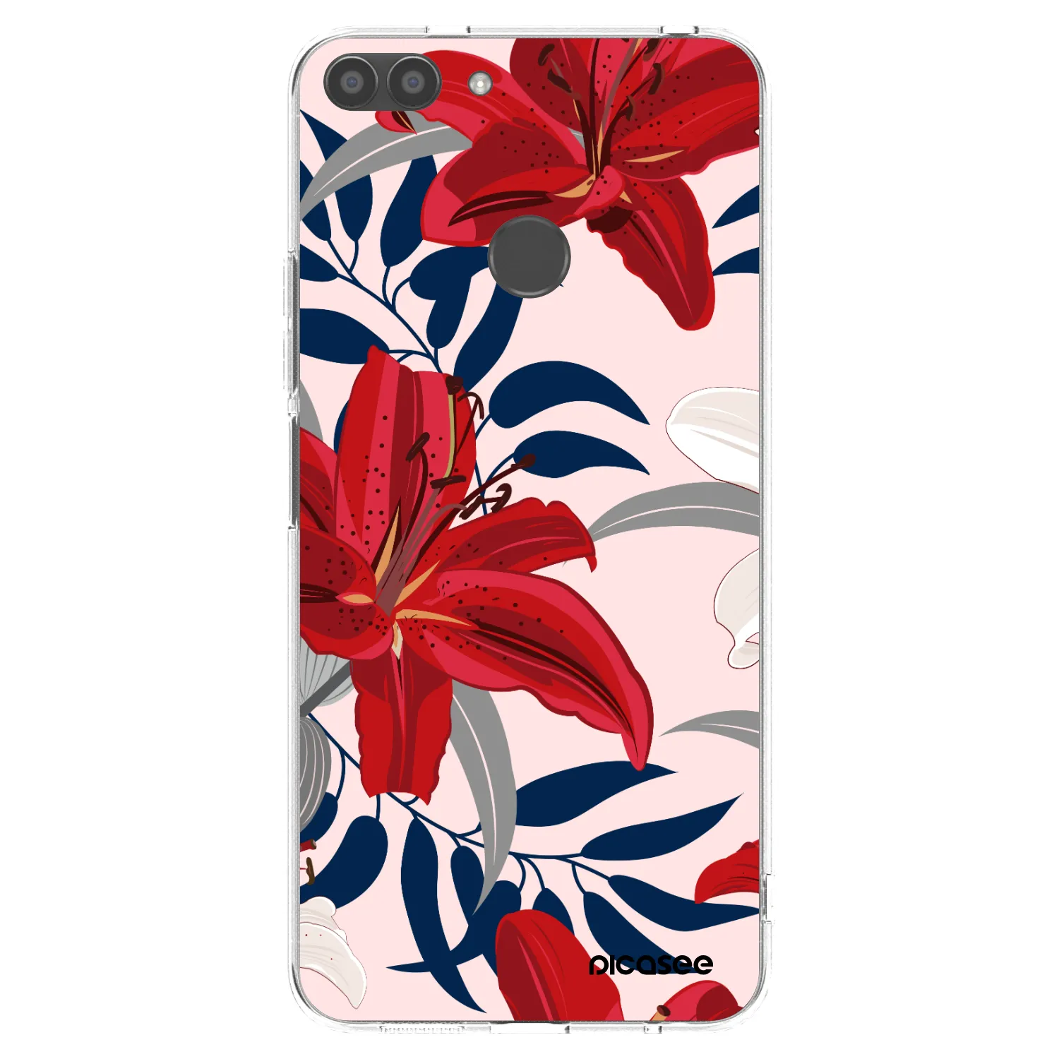 Picasee husă transparentă din silicon pentru Huawei P Smart - Red Lily