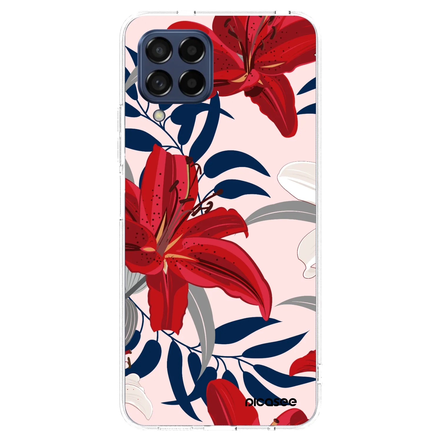 Picasee husă transparentă din silicon pentru Samsung Galaxy M53 5G - Red Lily