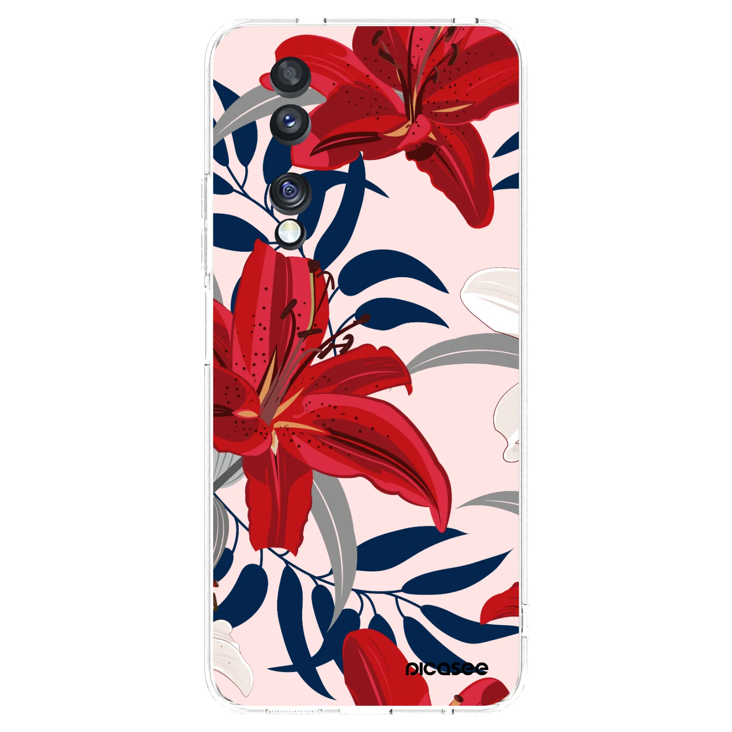 Picasee husă transparentă din silicon pentru Honor 70 - Red Lily