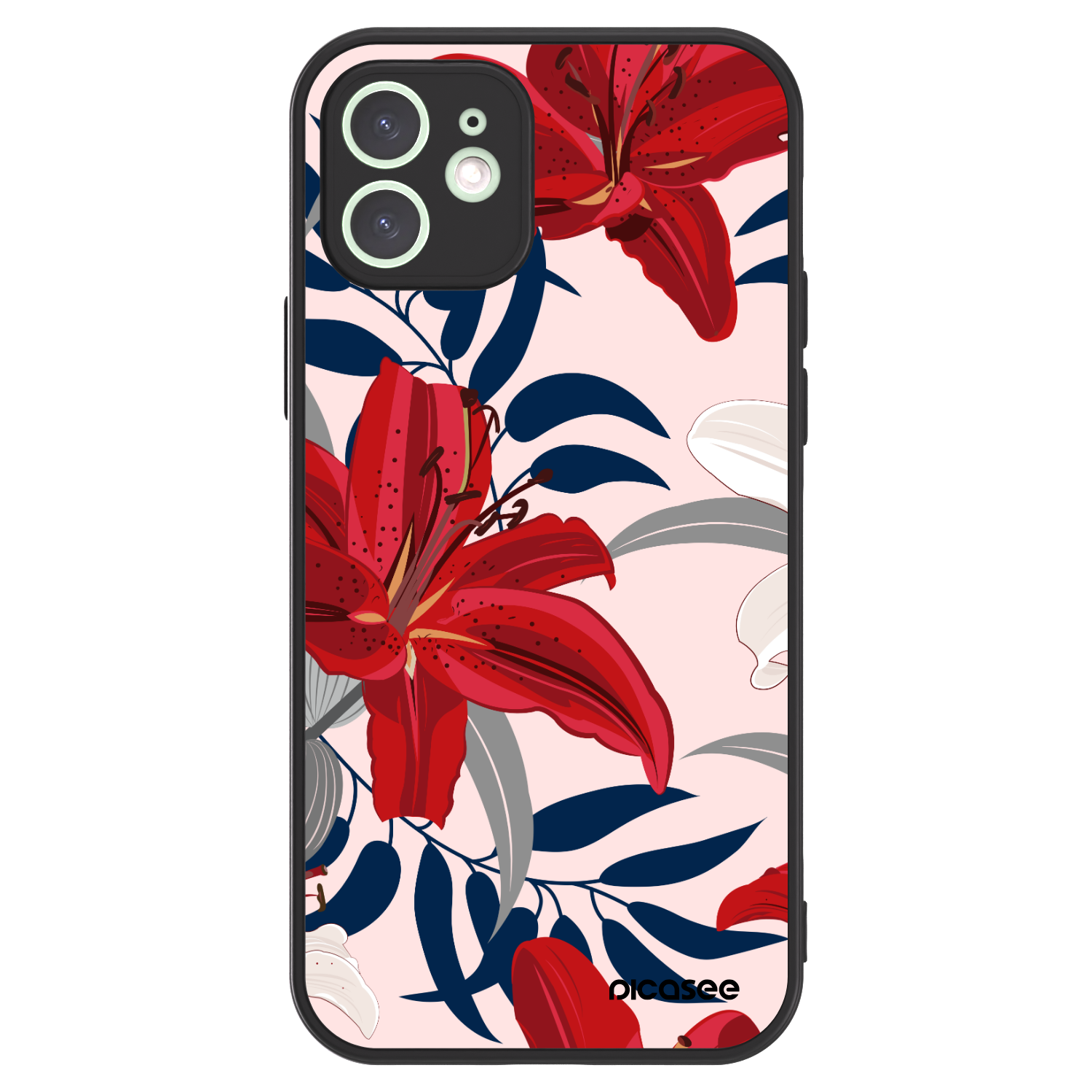 Picasee ULTIMATE CASE MagSafe pentru Apple iPhone 12 - Red Lily