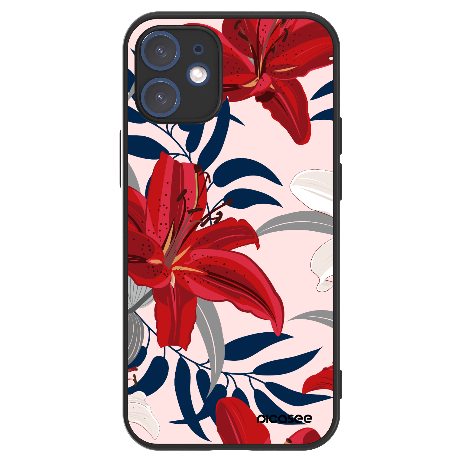 Picasee ULTIMATE CASE MagSafe pentru Apple iPhone 12 mini - Red Lily