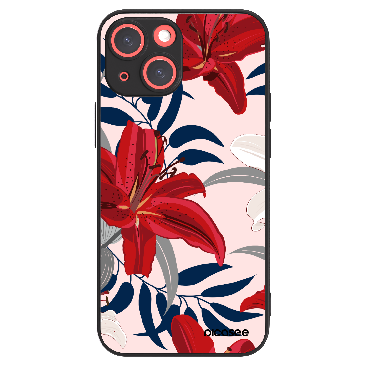 Picasee ULTIMATE CASE MagSafe pentru Apple iPhone 13 mini - Red Lily