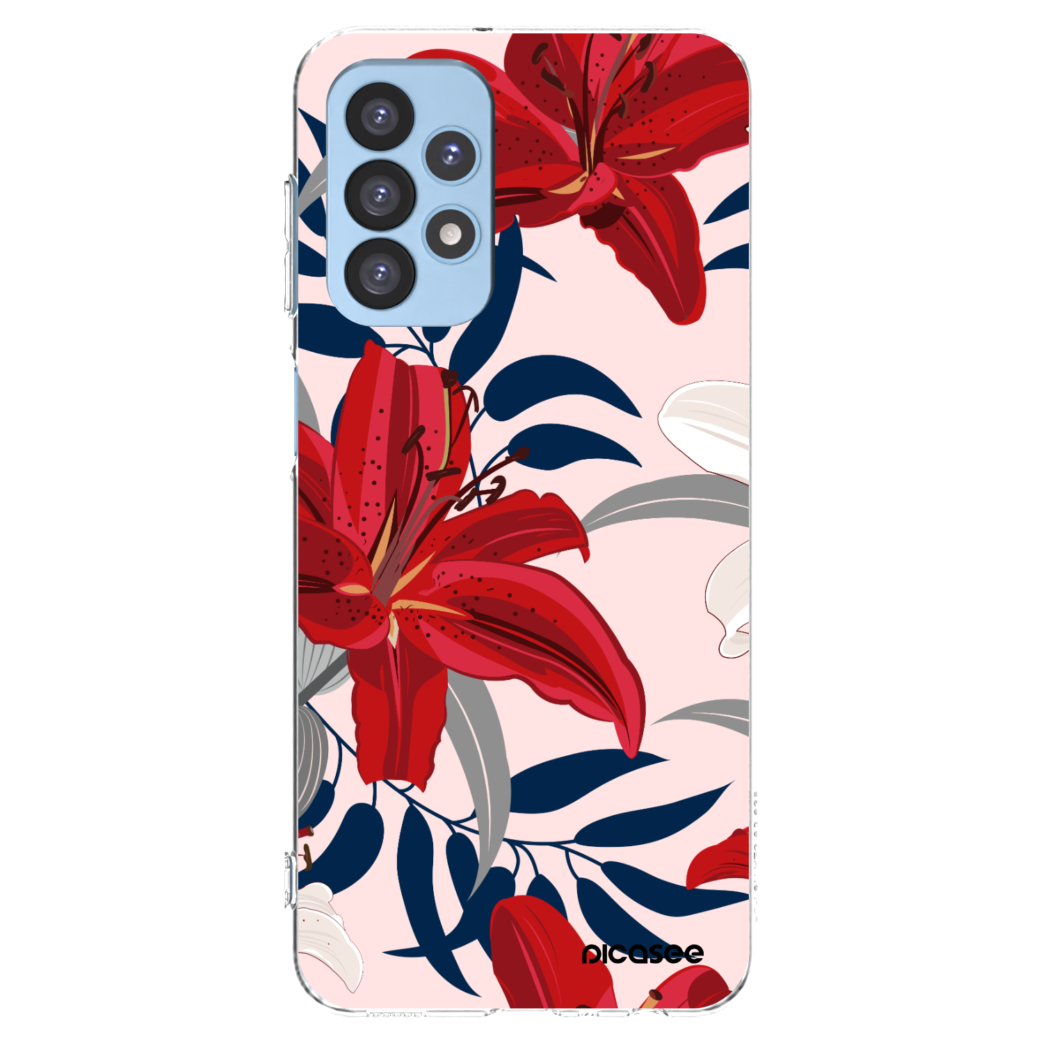 Picasee husă transparentă din silicon pentru Samsung Galaxy A23 A235F 4G - Red Lily