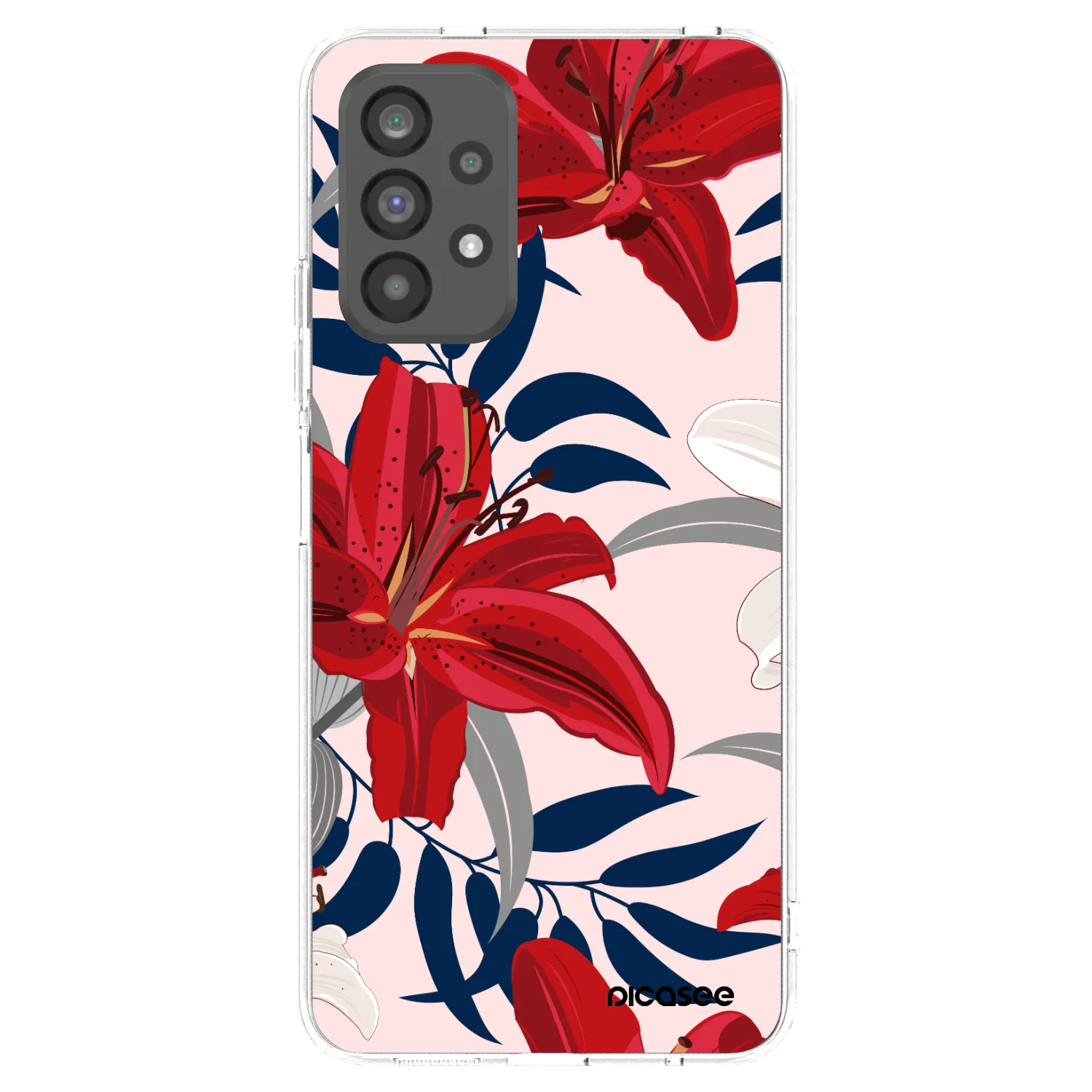 Picasee husă transparentă din silicon pentru Samsung Galaxy A73 5G - Red Lily