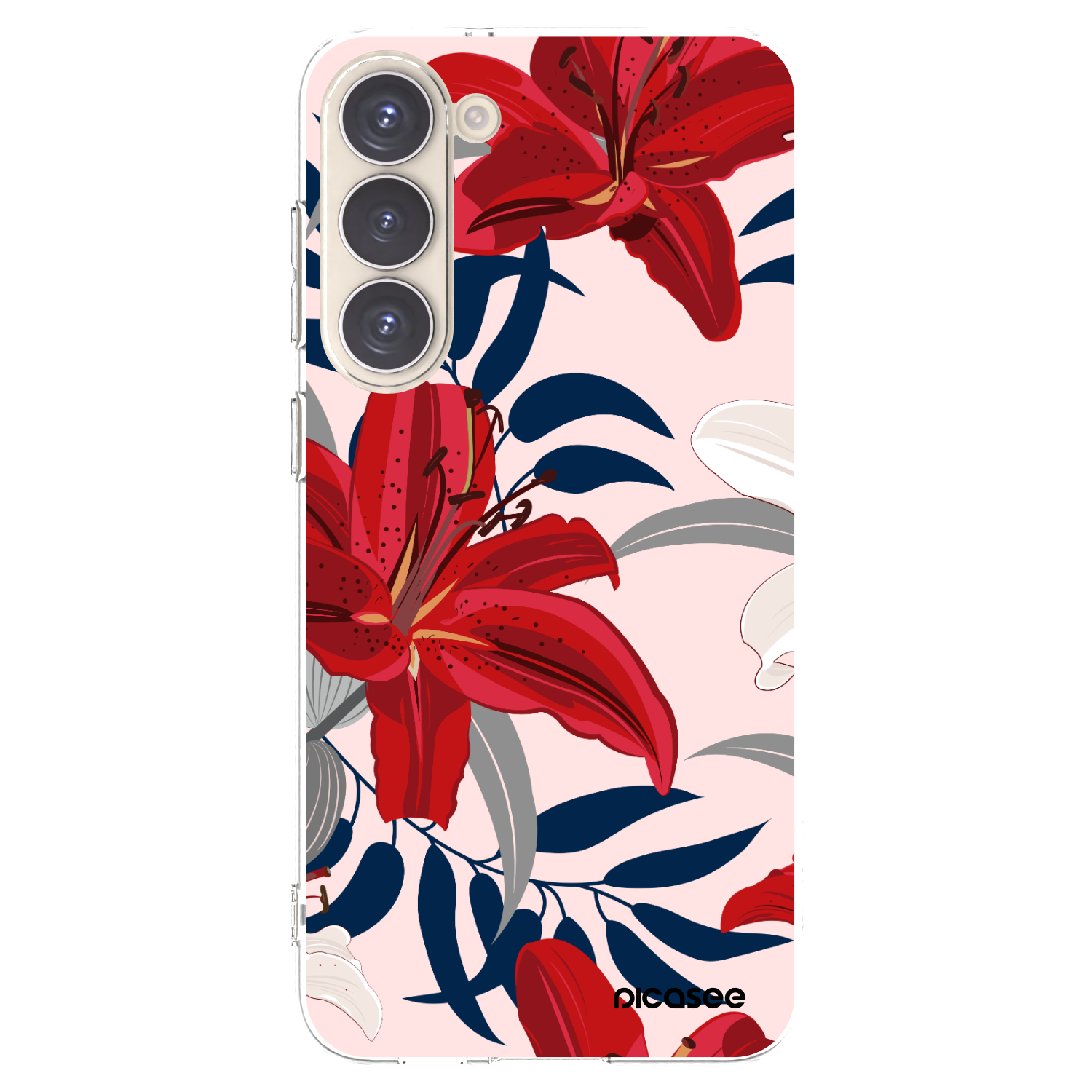 Picasee husă transparentă din silicon pentru Samsung Galaxy S23+ 5G - Red Lily