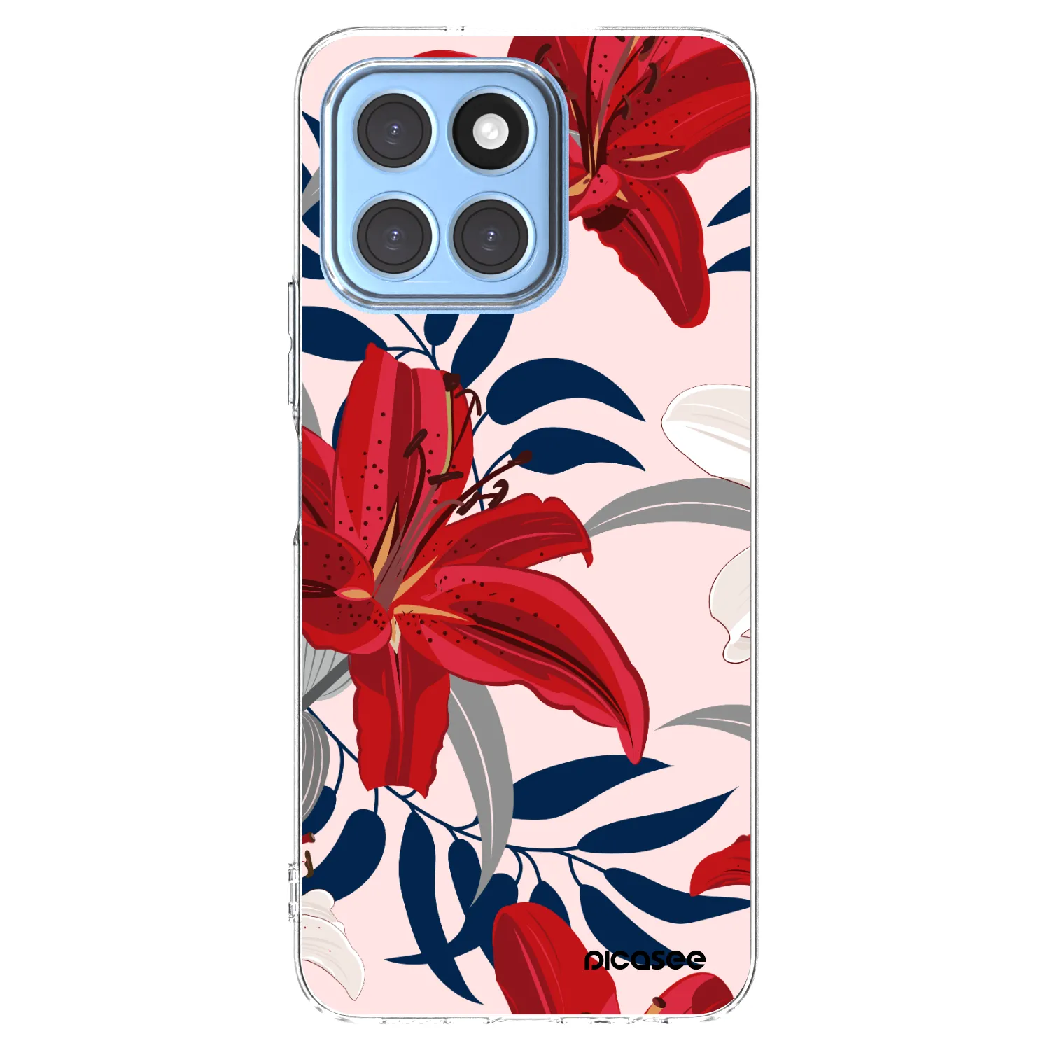 Picasee husă transparentă din silicon pentru Honor X6 - Red Lily
