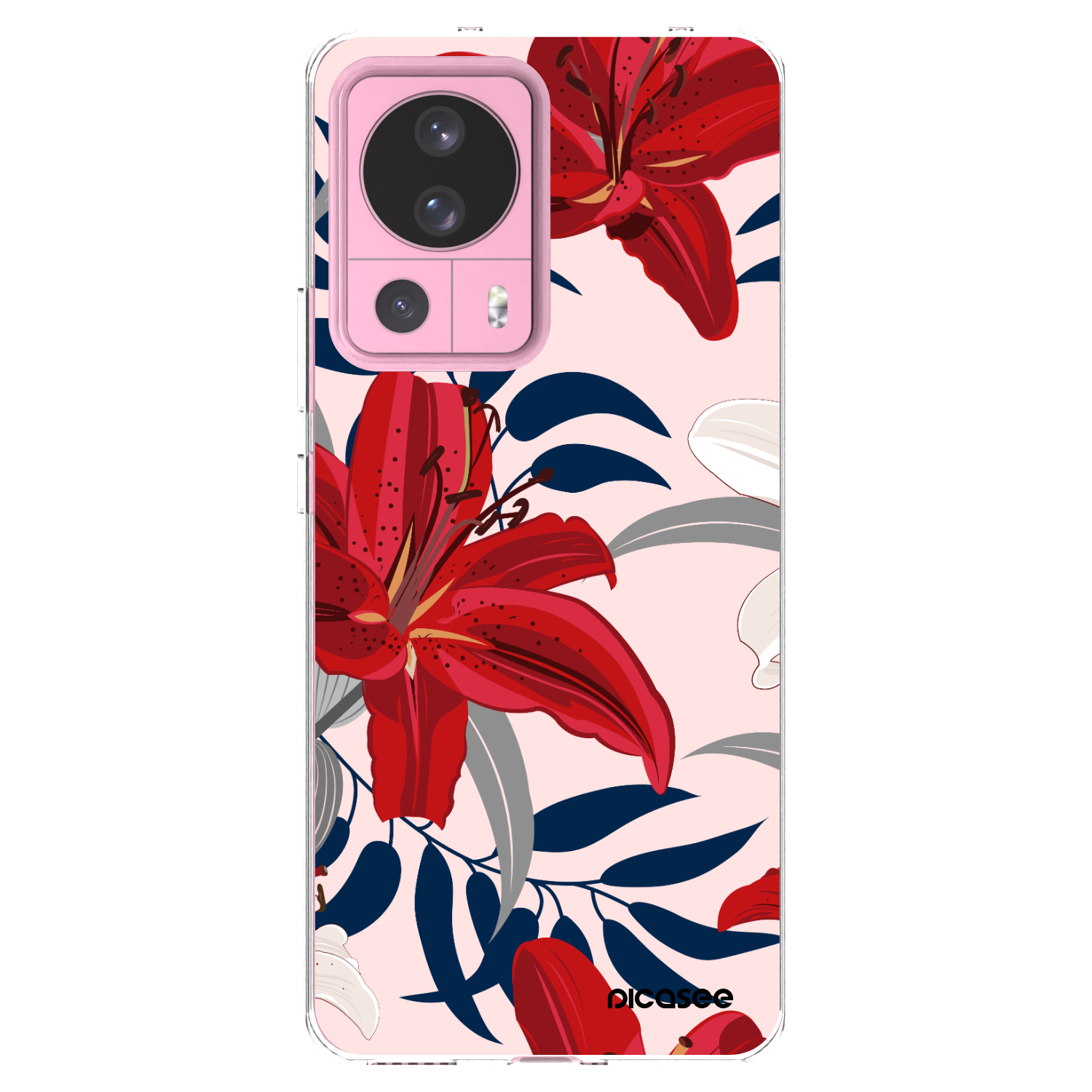 Picasee husă transparentă din silicon pentru Xiaomi 13 Lite - Red Lily