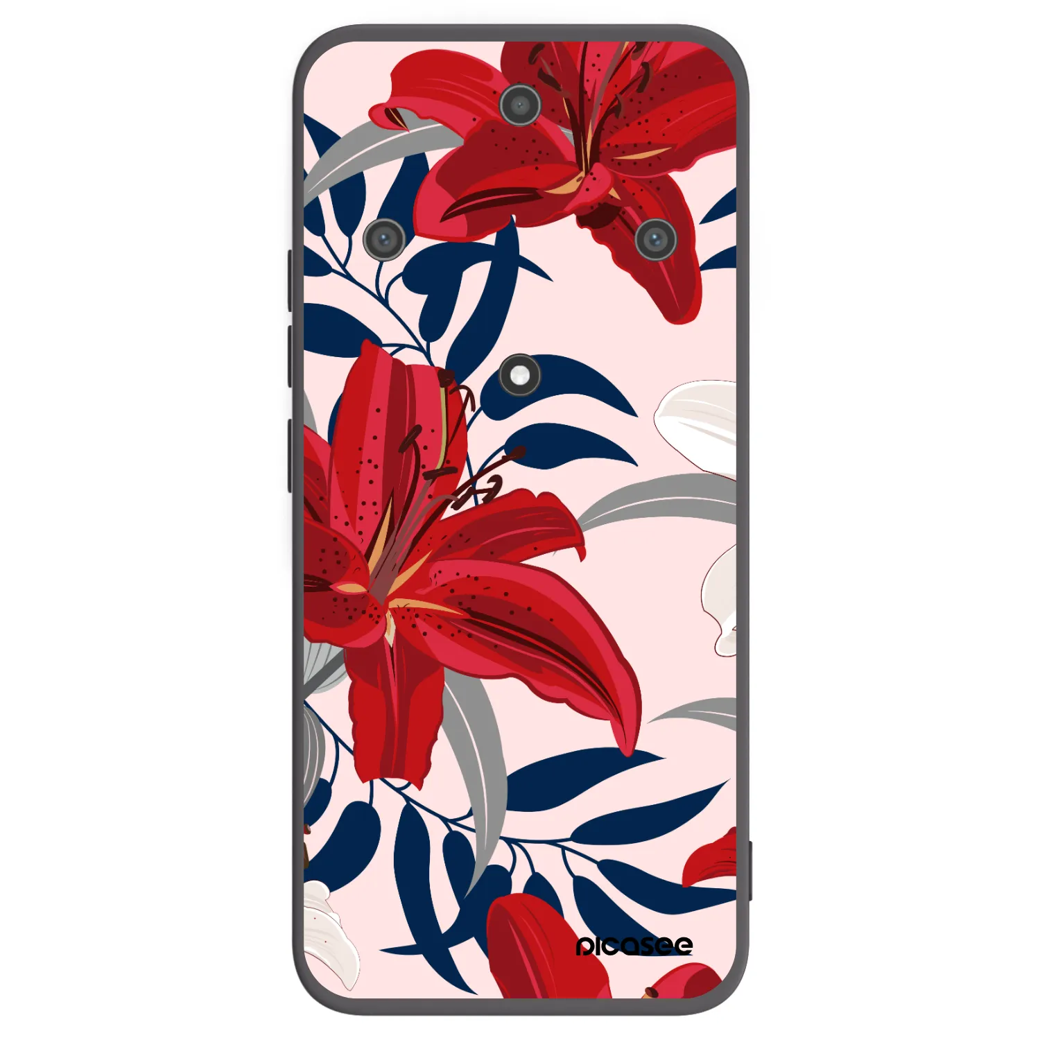 Picasee husă neagră din silicon pentru Honor Magic5 Lite 5G - Red Lily