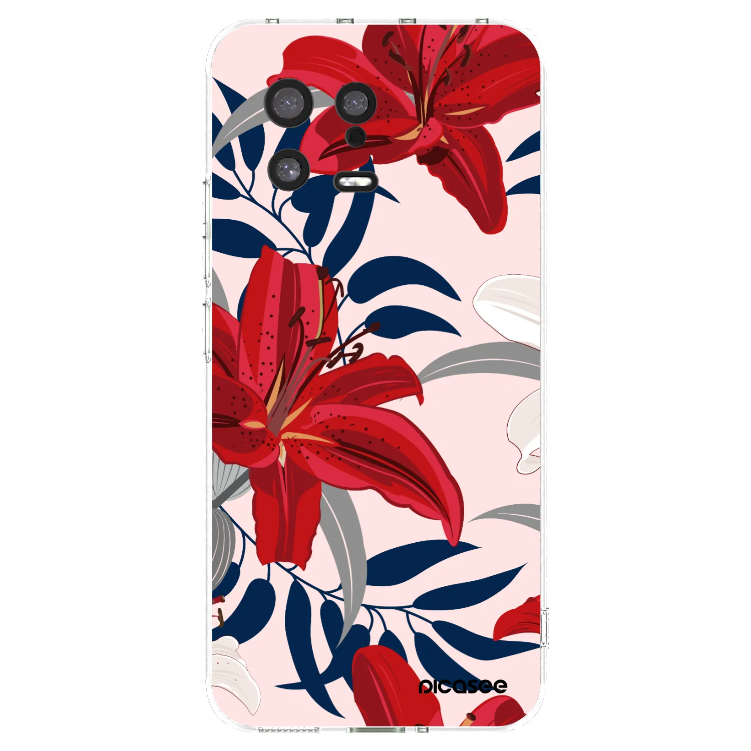 Picasee husă transparentă din silicon pentru Xiaomi 13 - Red Lily