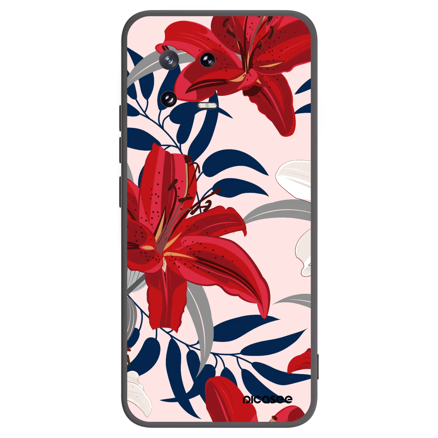 Picasee husă neagră din silicon pentru Xiaomi 13 Pro - Red Lily