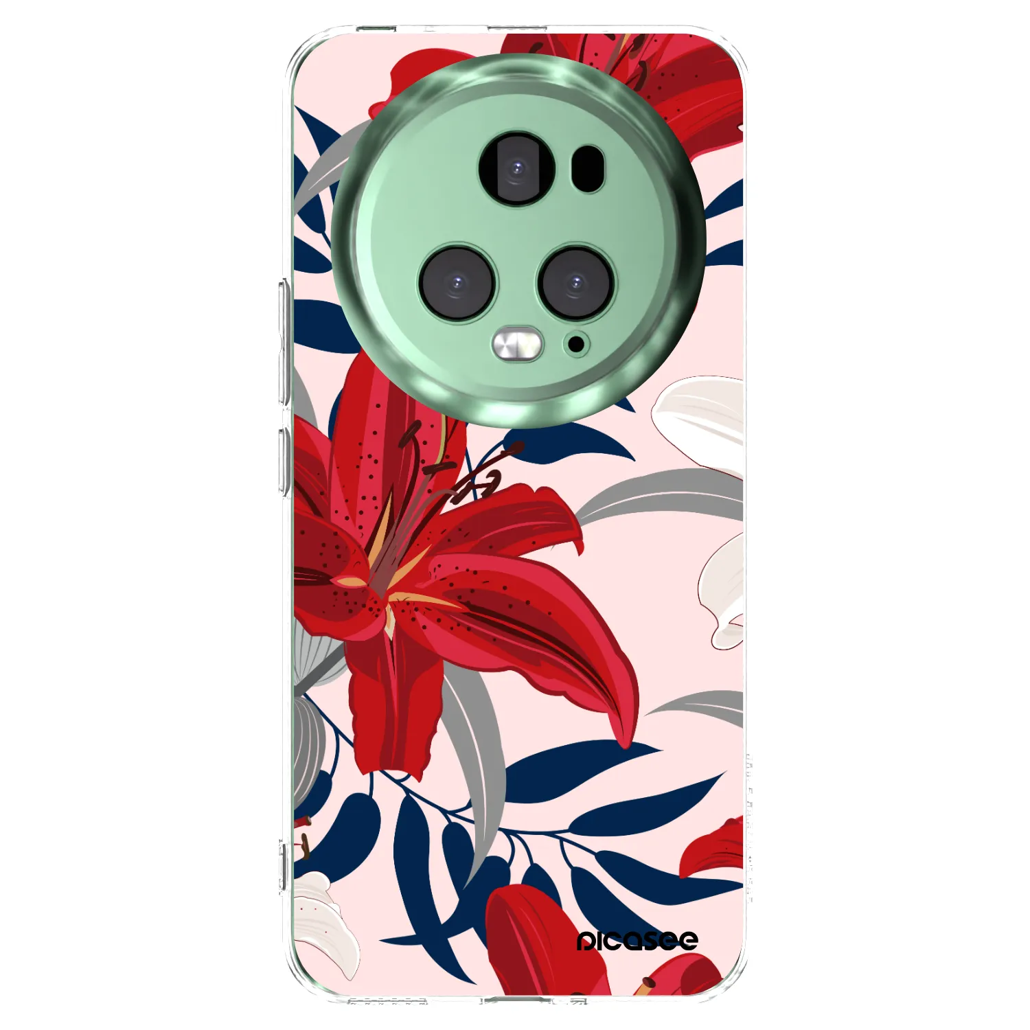 Picasee husă transparentă din silicon pentru Honor Magic5 Pro - Red Lily