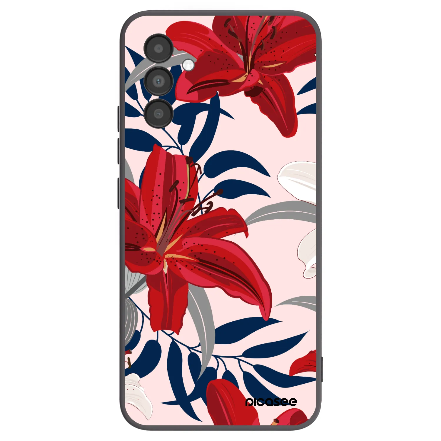 Picasee husă neagră din silicon pentru Samsung Galaxy A04s A047F - Red Lily