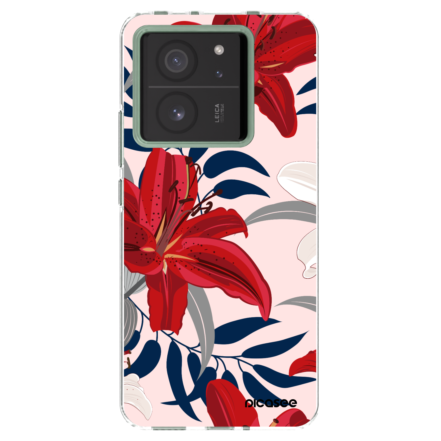 Picasee husă transparentă din silicon pentru Xiaomi 13T - Red Lily