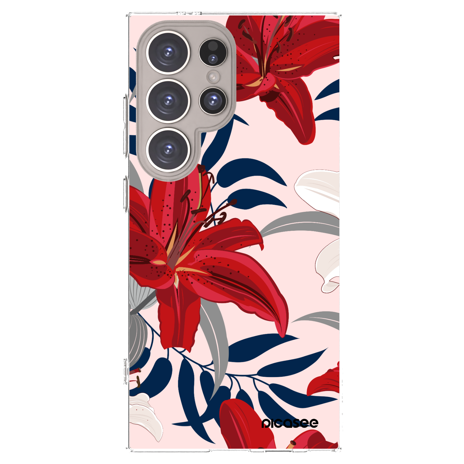 Picasee husă transparentă din silicon pentru Samsung Galaxy S24 Ultra S928B 5G - Red Lily