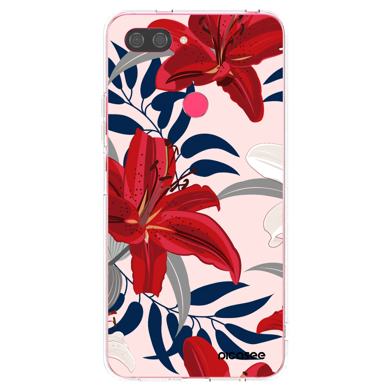 Picasee husă transparentă din silicon pentru Xiaomi Mi 8 Lite - Red Lily