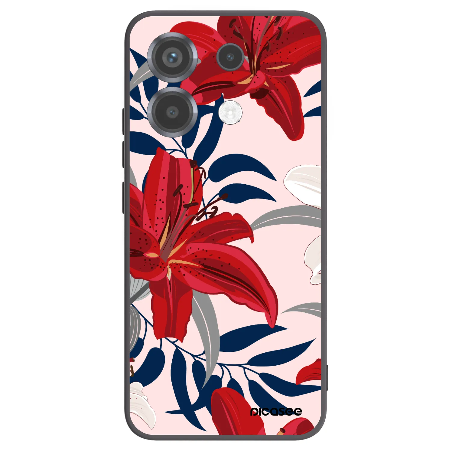 Picasee husă neagră din silicon pentru Xiaomi Poco X6 - Red Lily