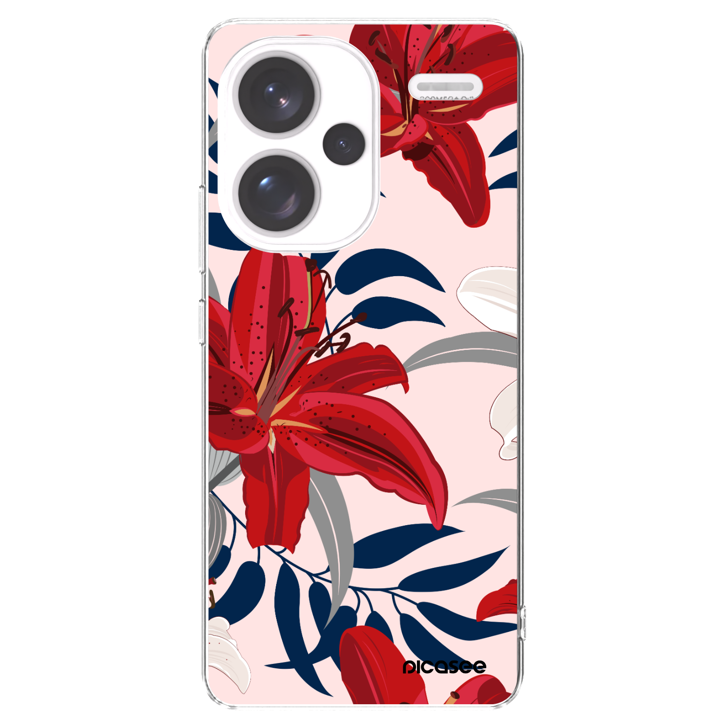 Picasee husă transparentă din silicon pentru Xiaomi Redmi Note 13 Pro+ 5G - Red Lily