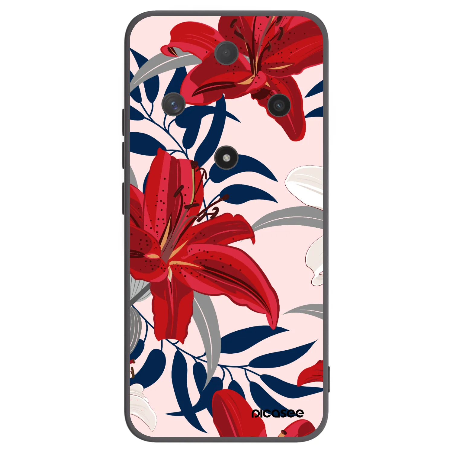 Picasee husă neagră din silicon pentru Honor Magic6 Lite 5G - Red Lily