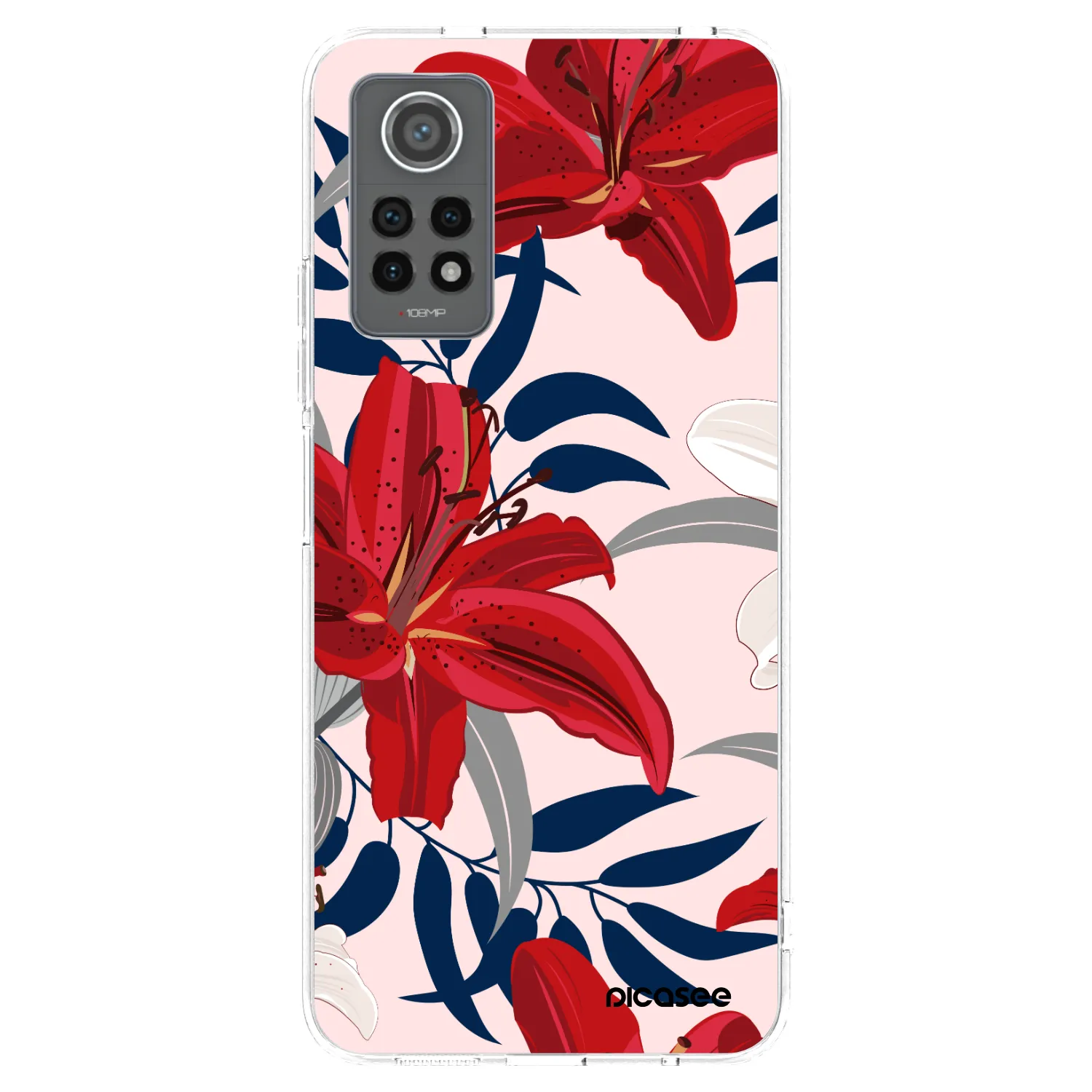 Picasee husă transparentă din silicon pentru Xiaomi Redmi Note 12 Pro 4G - Red Lily