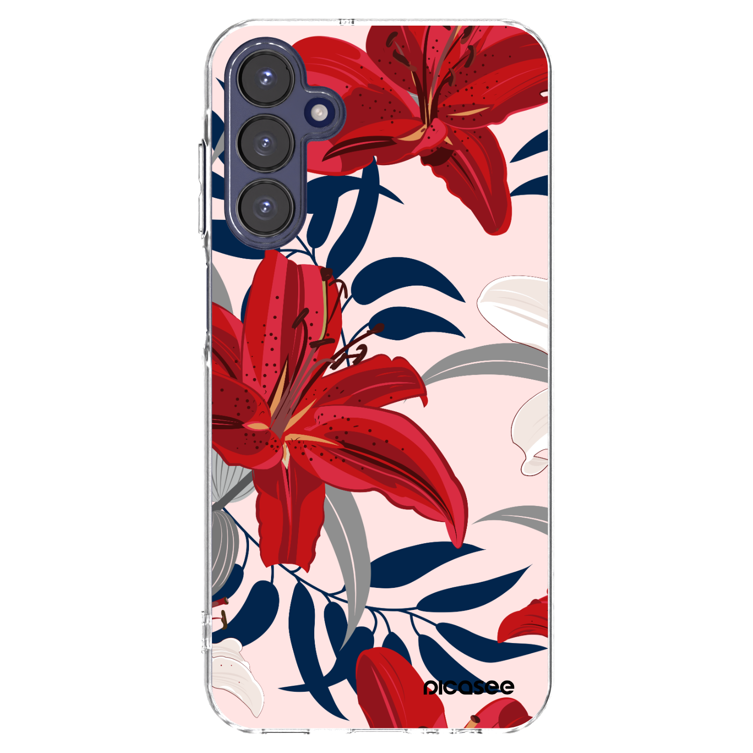 Picasee husă transparentă din silicon pentru Samsung Galaxy A15 A155F 4G - Red Lily