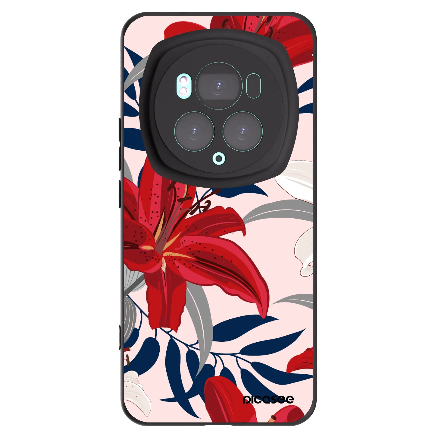 Picasee husă neagră din silicon pentru Honor Magic6 Pro - Red Lily