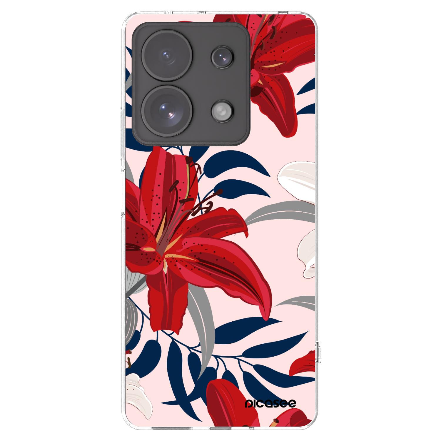 Picasee husă transparentă din silicon pentru Xiaomi Redmi Note 13 Pro 4G - Red Lily
