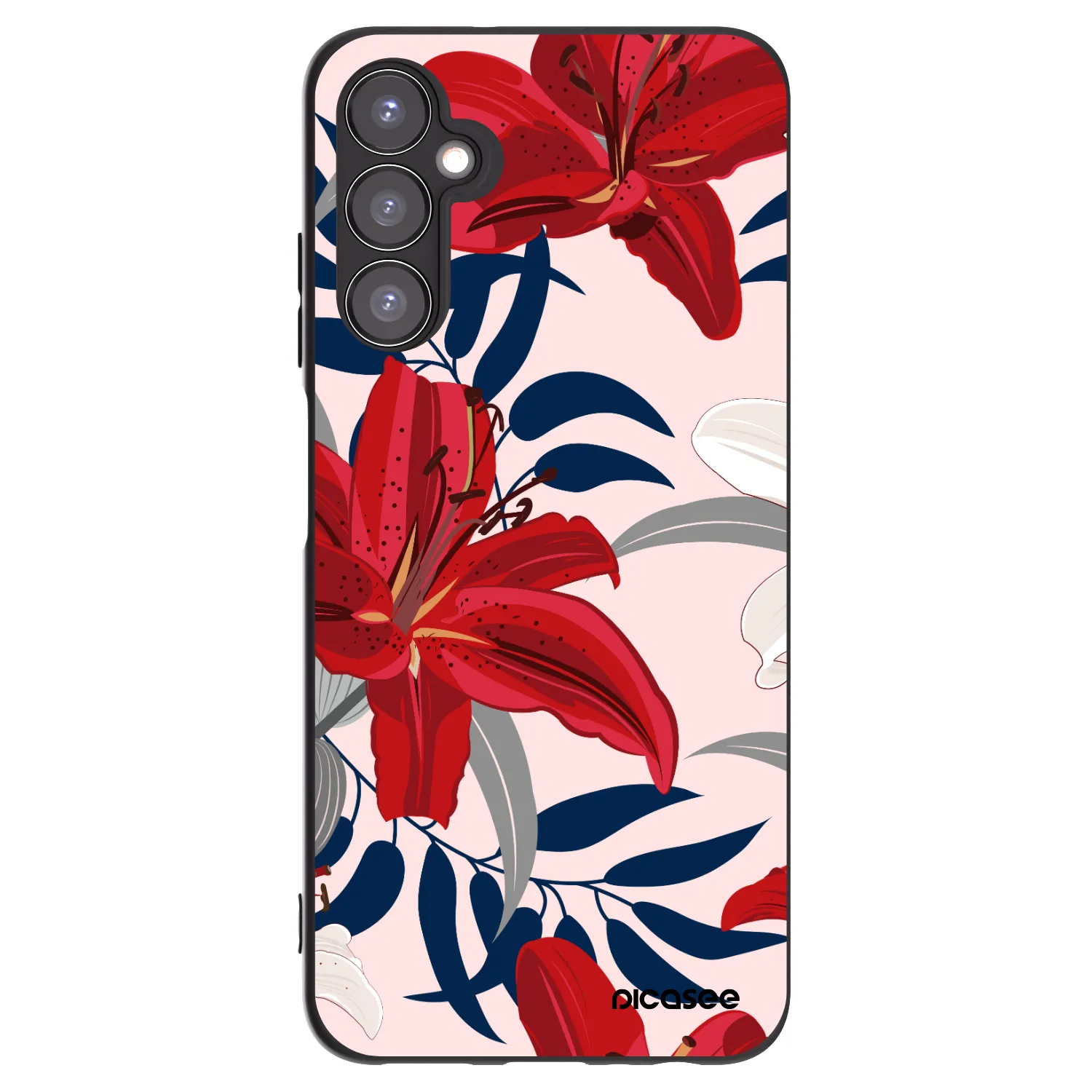 Picasee husă neagră din silicon pentru Samsung Galaxy A05s A057G - Red Lily
